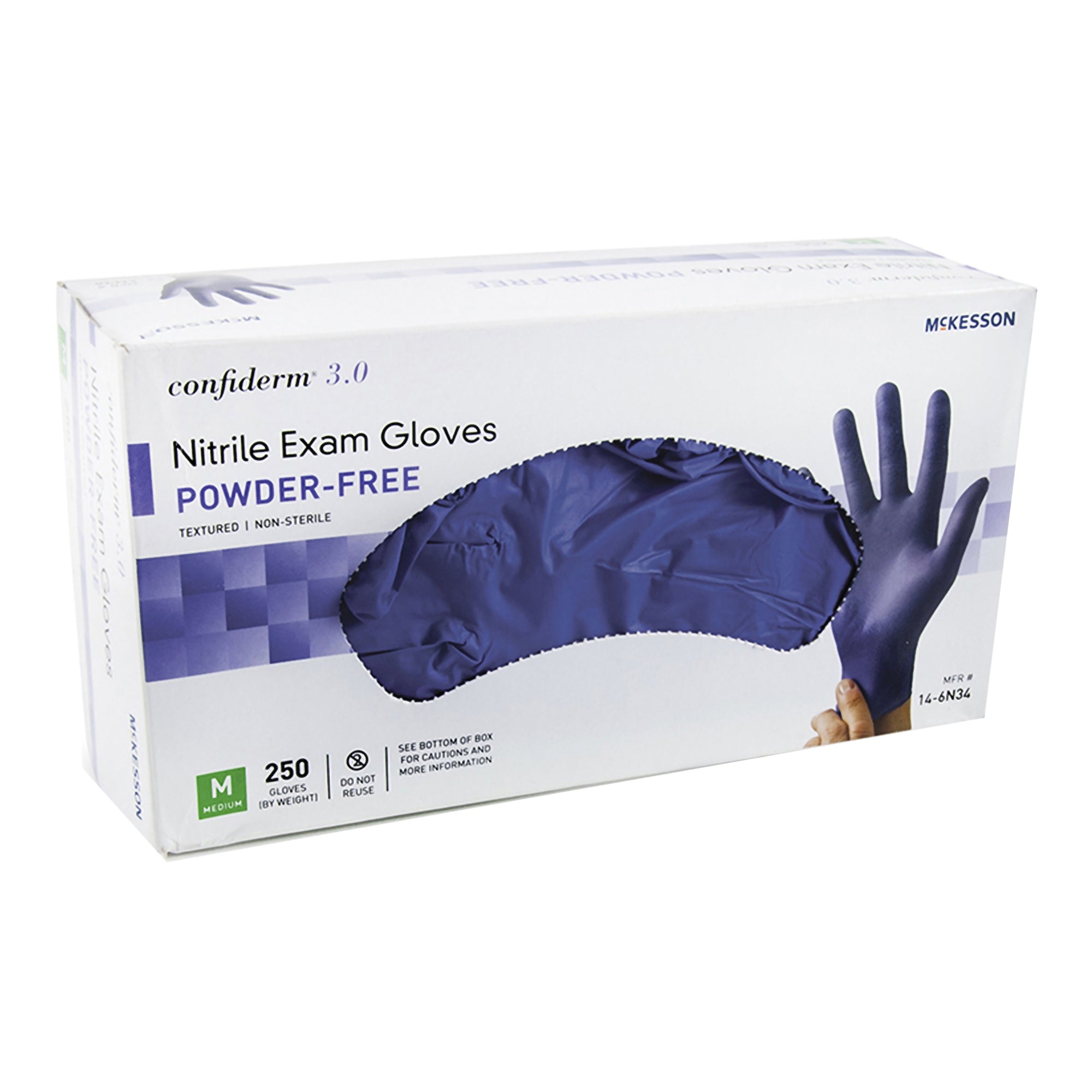 McKesson Confiderm® 4.5C Nitrile Exam Glove, Medium, Blue