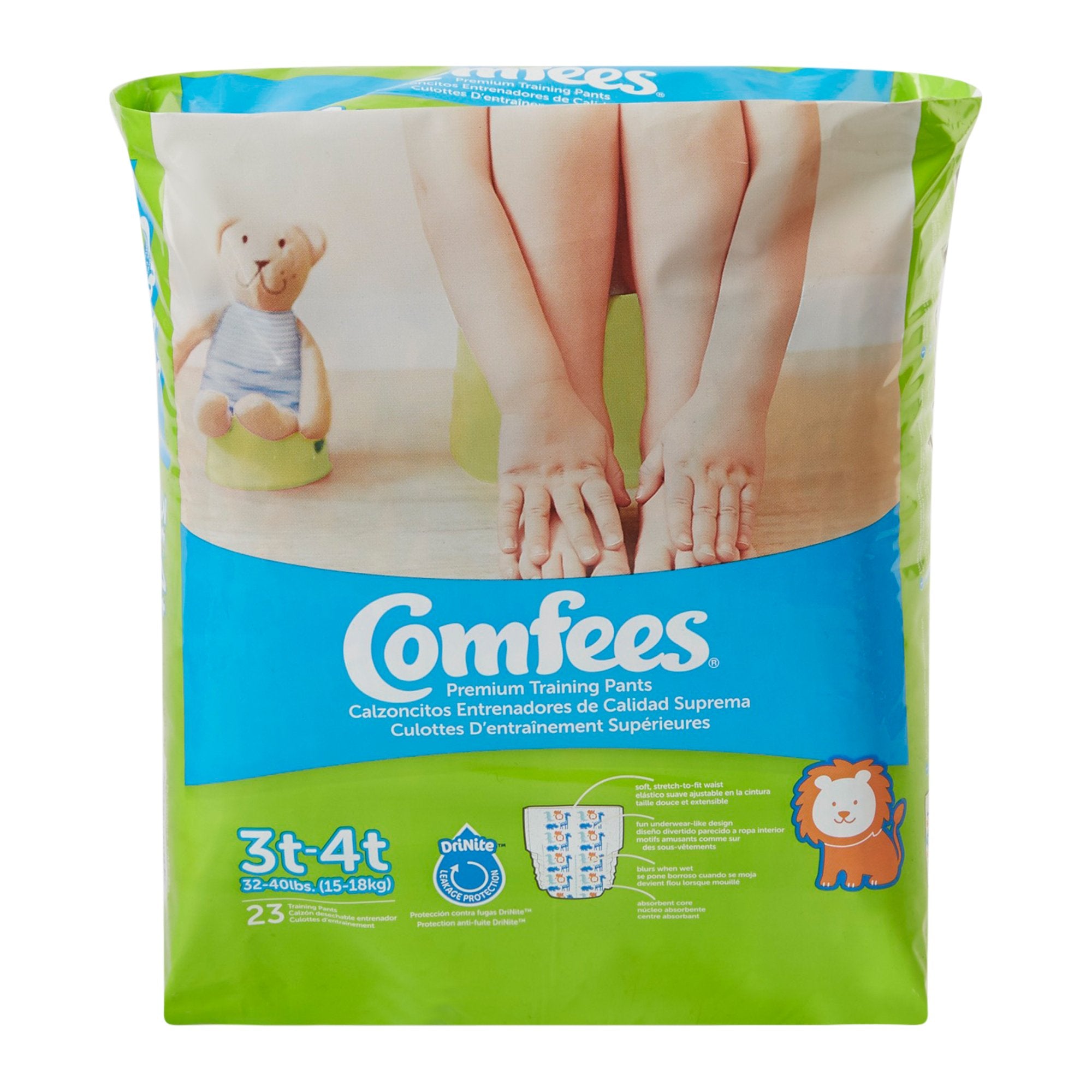 Comfees Training Pants, 12-Hour Protection, Male Toddler, 3T-4T, 32 to 40 Lbs