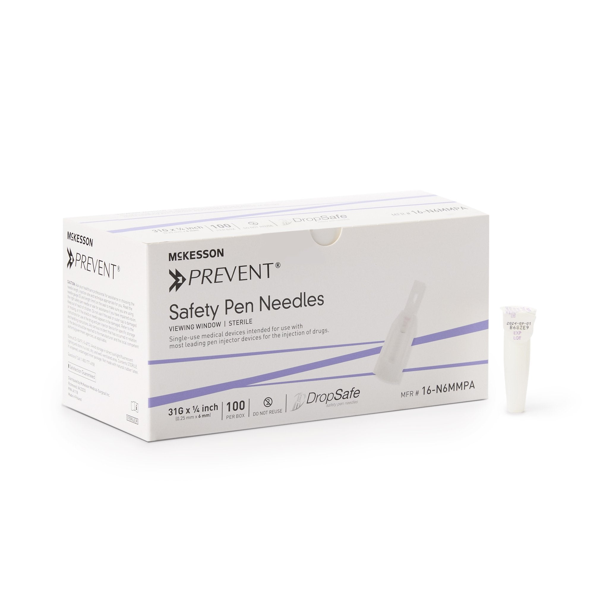 McKesson Hypodermic Needle, 31 Gauge, 1/4 Inch Length