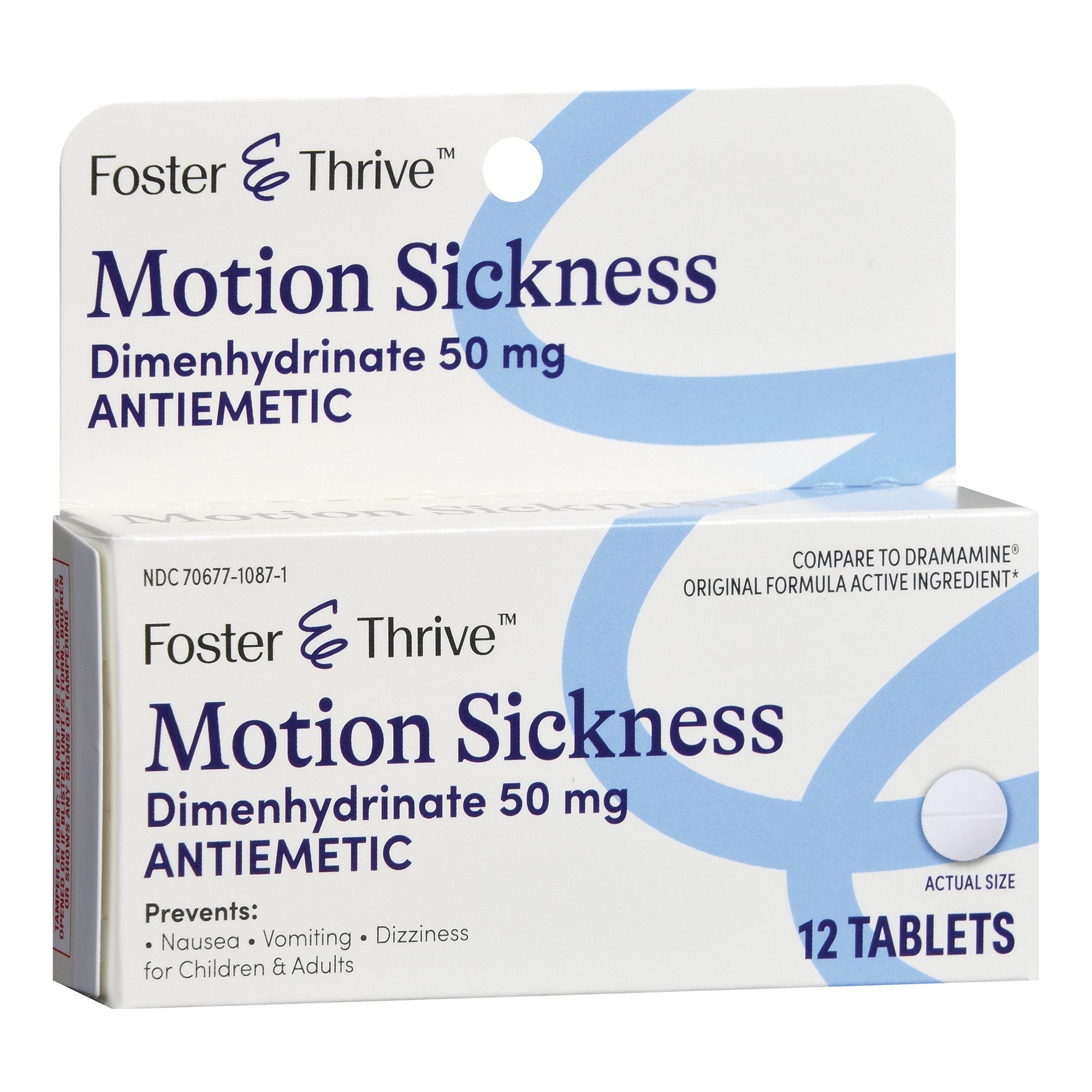 Foster & Thrive™ Motion Sickness Dimenhydrinate 50 mg Tablets