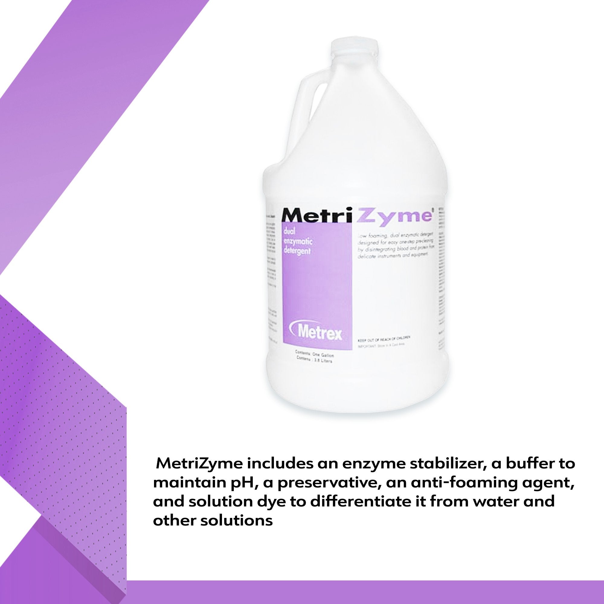 MetriZyme® Dual Enzymatic Instrument Detergent, 1 gal Jug