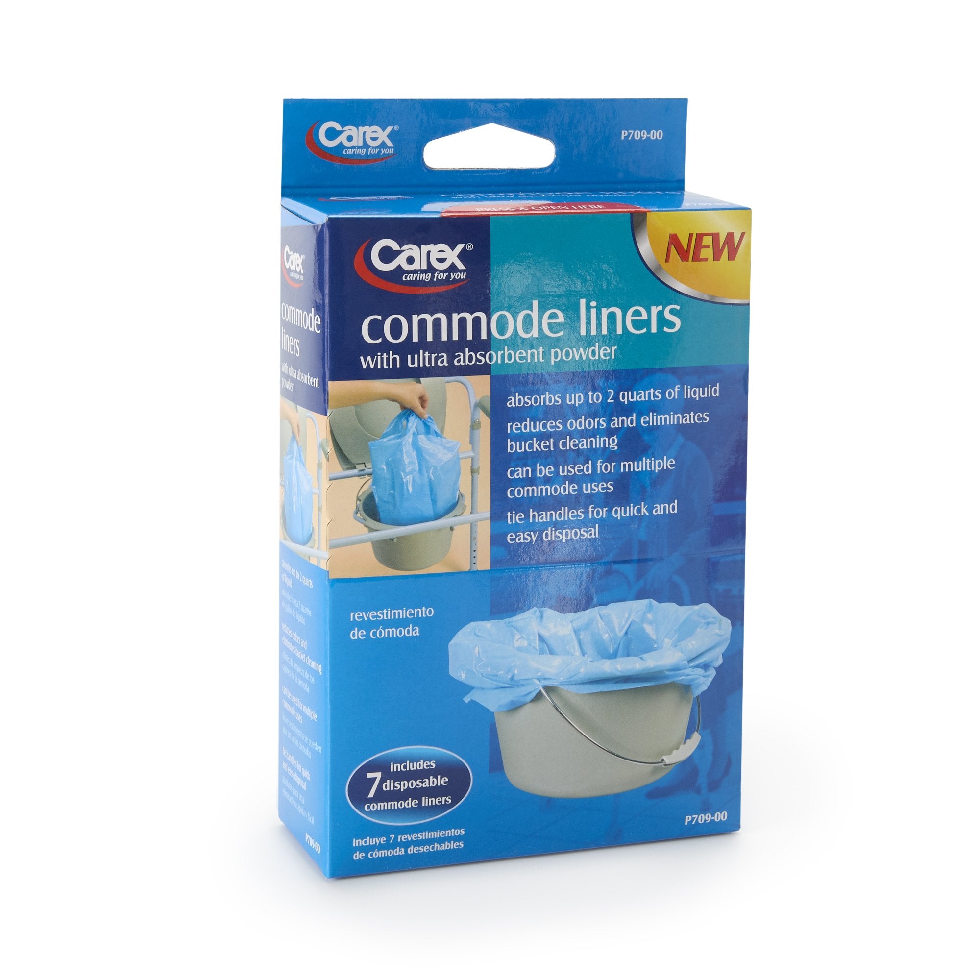 Carex® Commode Liner, 14 x 14 Inch