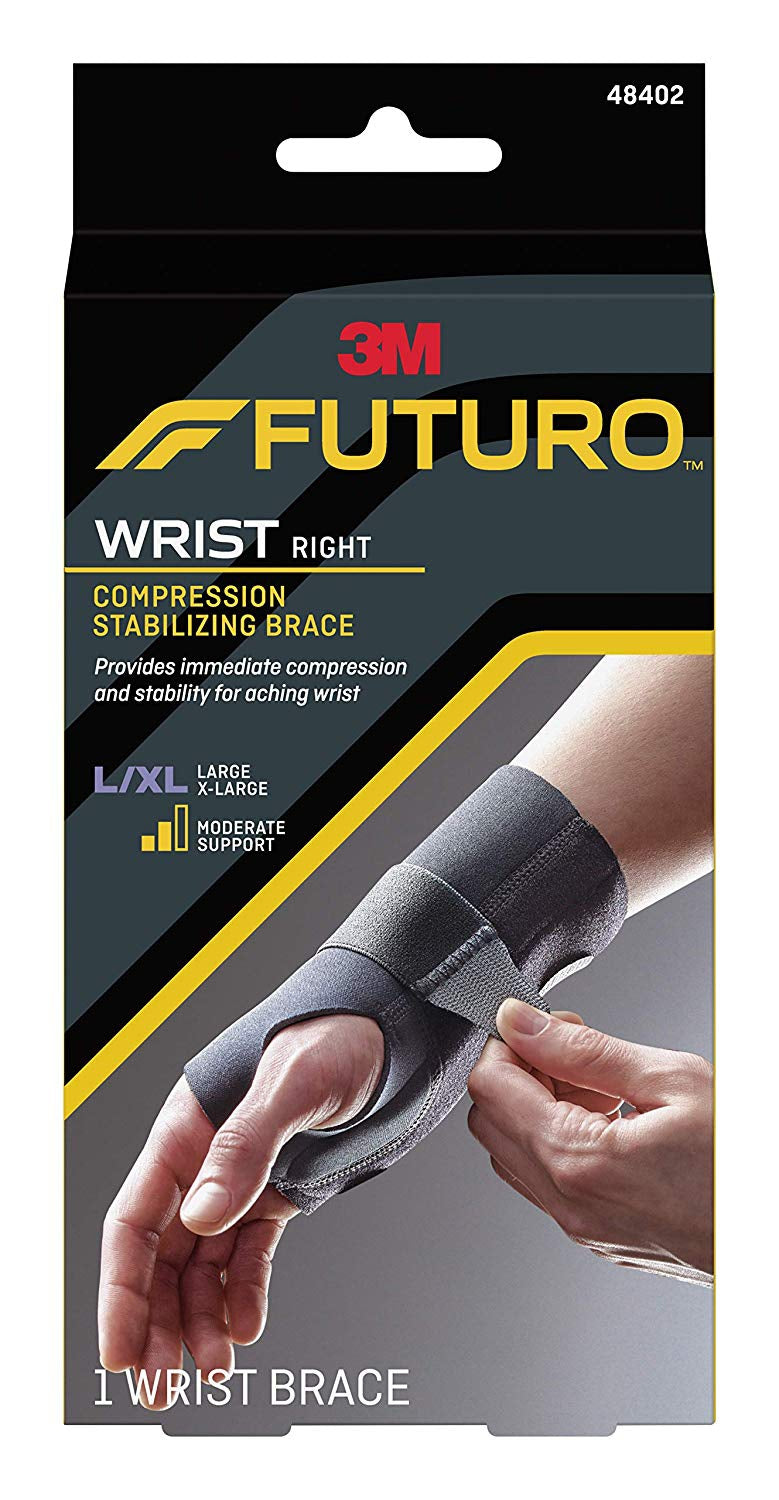 3M™ Futuro™ Compression Stabilizing Right Wrist Brace, Large/Extra Large