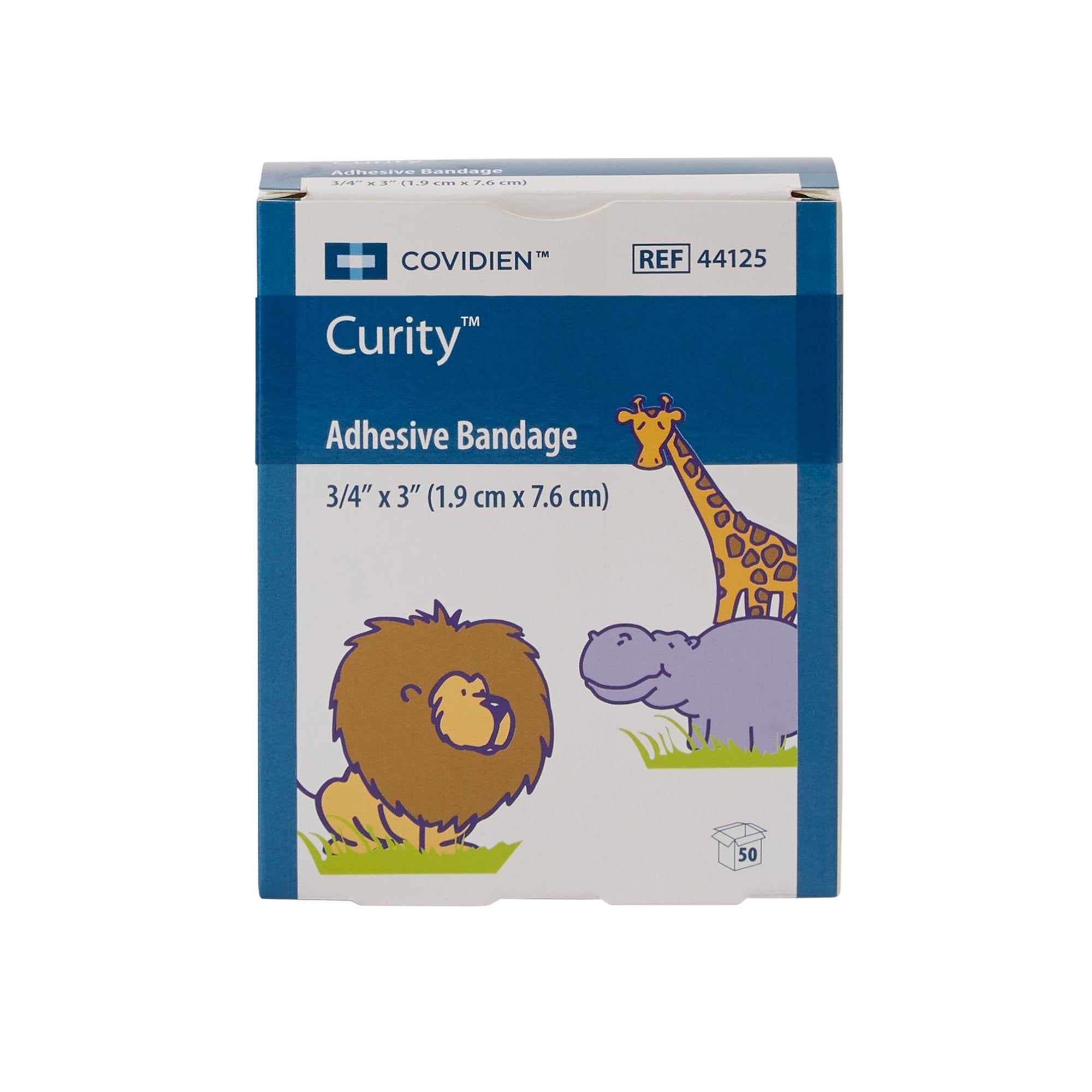 Curity™ Zoo Design Adhesive Strip, ¾ x 3 Inch