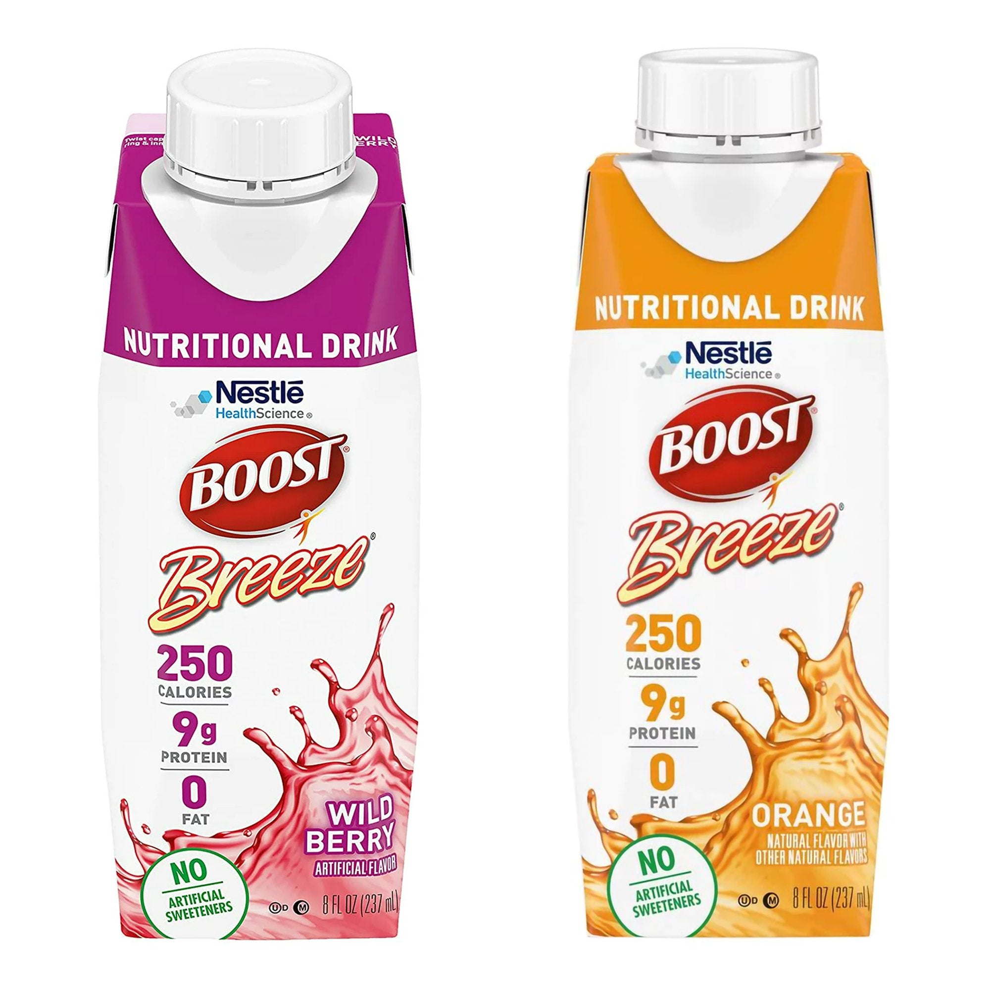 Boost Breeze® Variety (Orange, Wild Berry) Nutritional Drink, 8-ounce carton