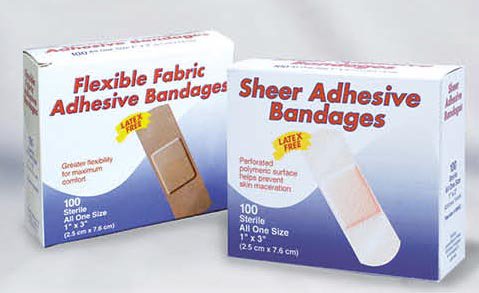 Dukal Fabric Tan Adhesive Bandage, 1 x 3 Inch