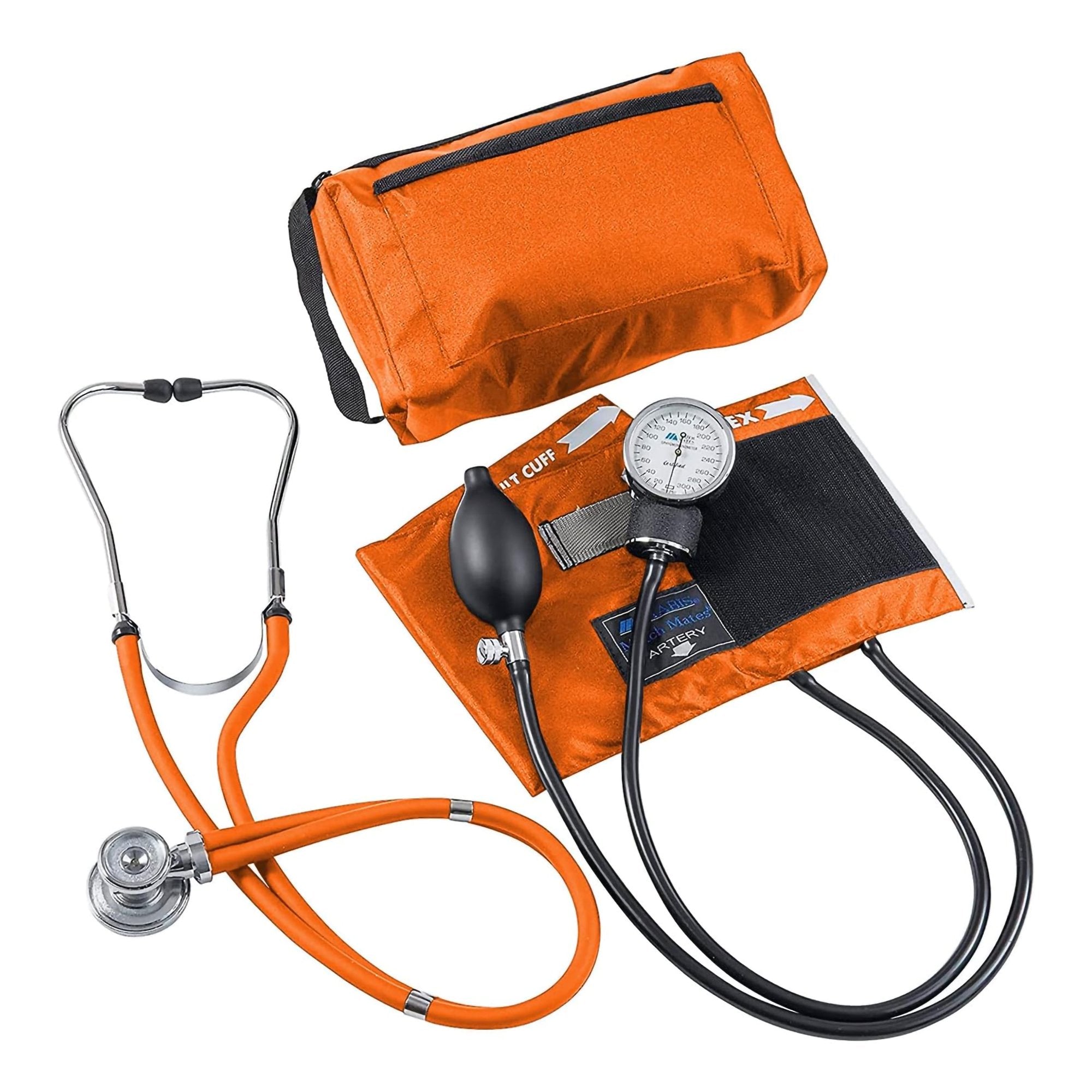 Mabis® Match Mates Manual Aneroid / Stethoscope Set, Orange