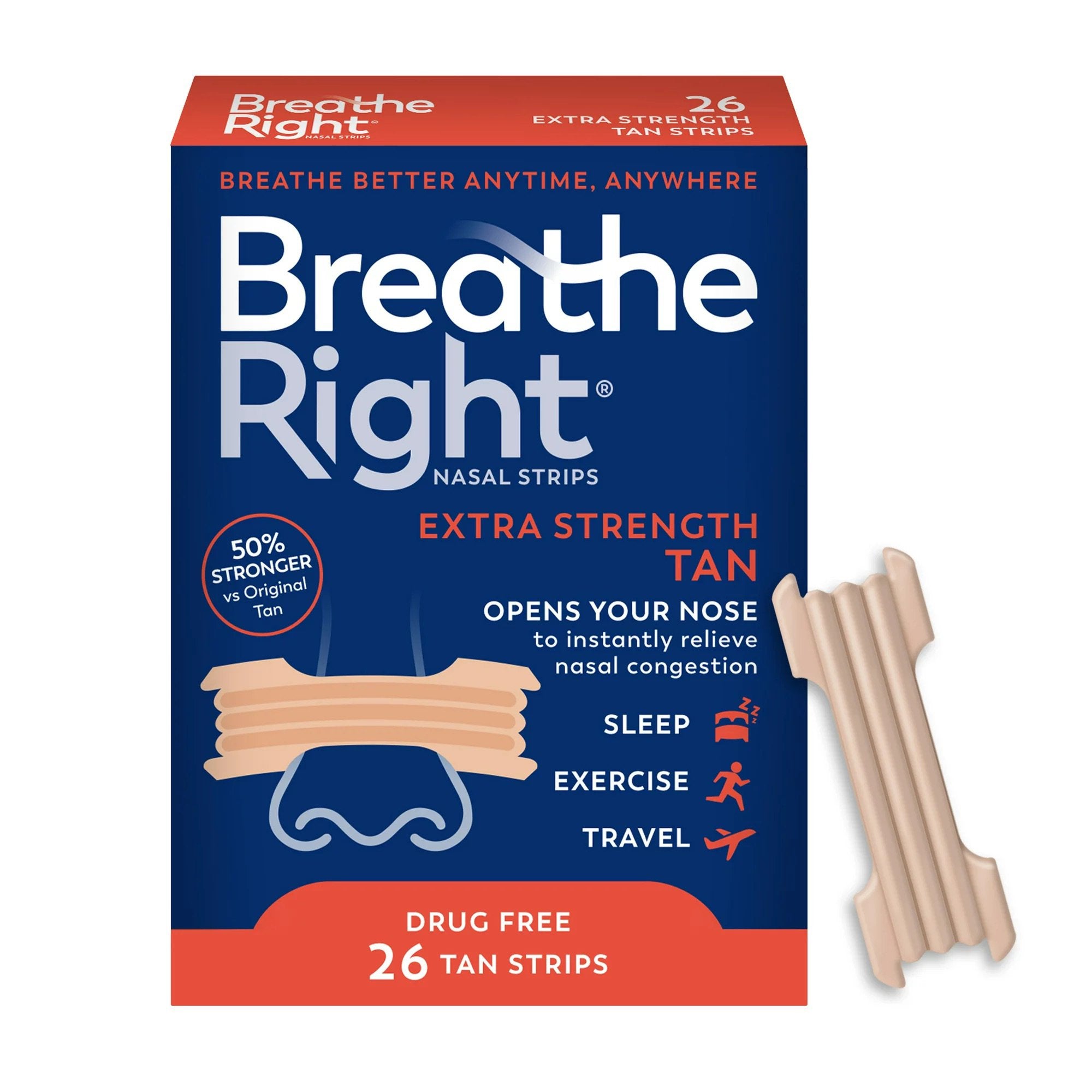 Breathe Right Nasal Strips, Extra Strength