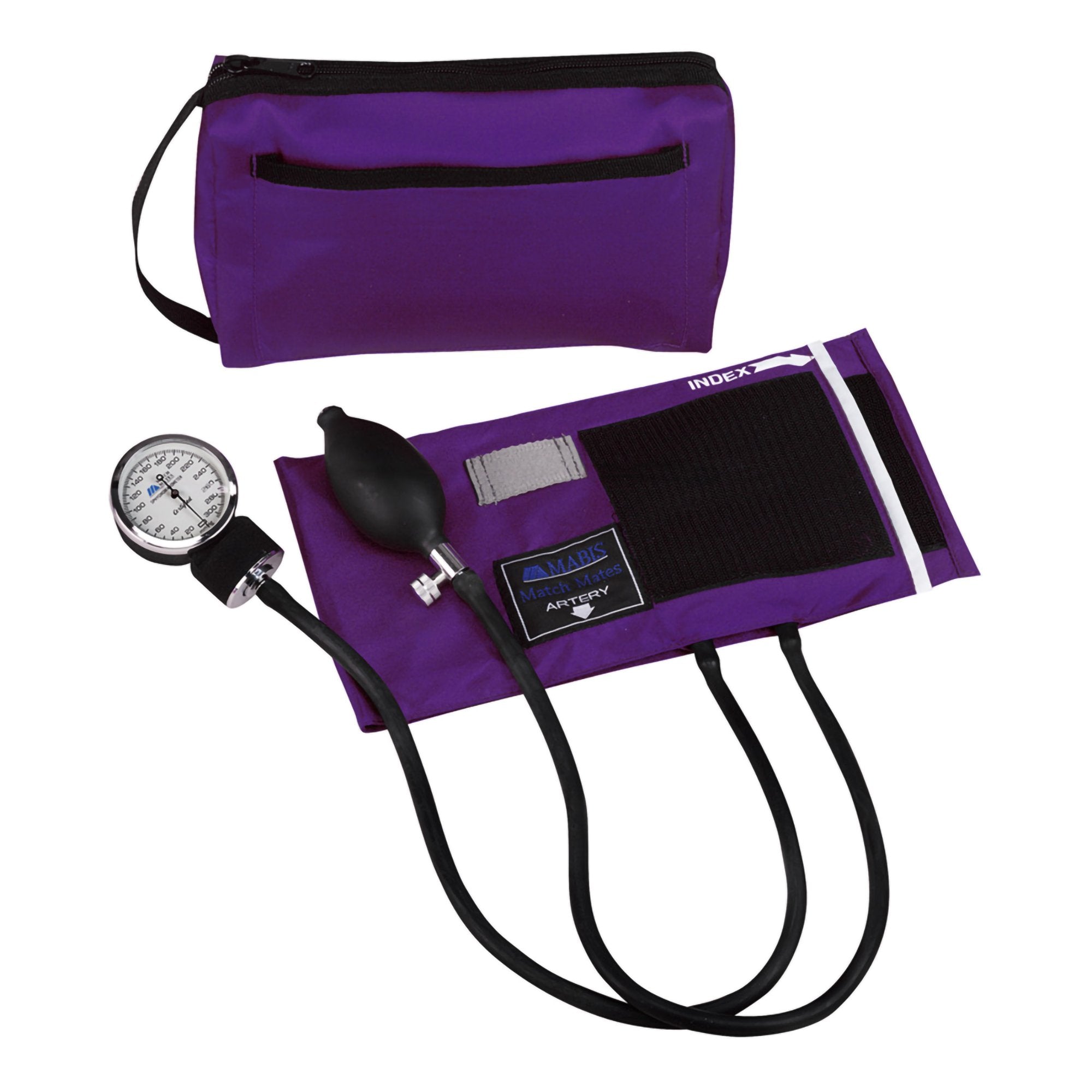 Mabis® Match Mates Manual Aneroid Sphygmomanometer with Cuff, Purple